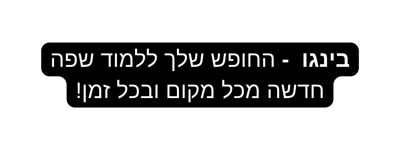 בינגו החופש שלך ללמוד שפה חדשה מכל מקום ובכל זמן